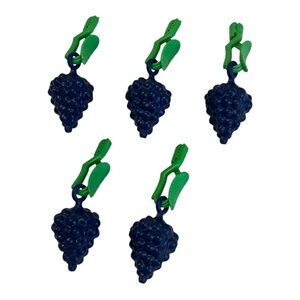 Grape Vintage Tablecloth Weights Clips Set of 5